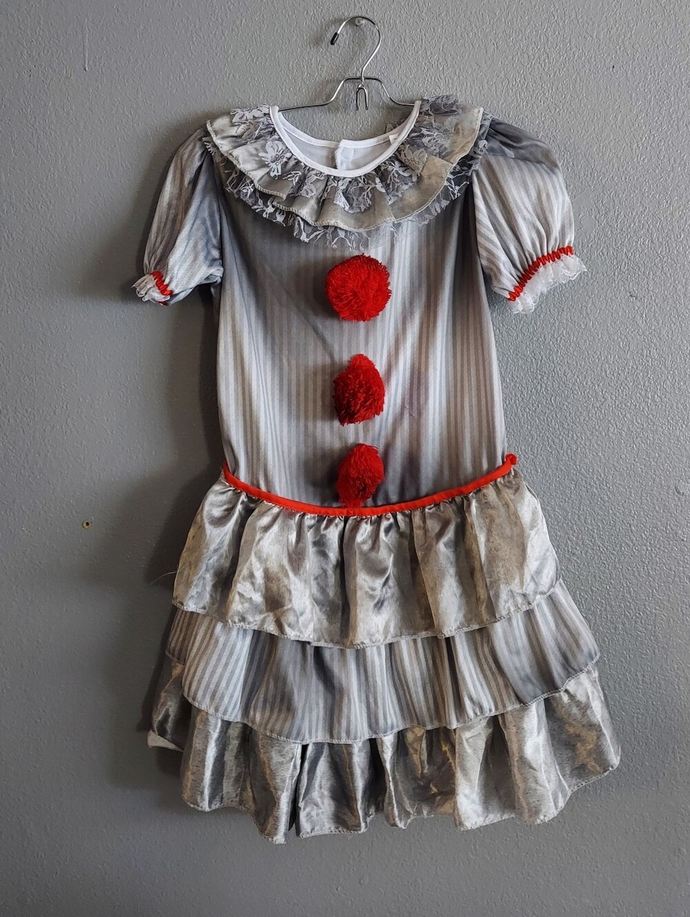 Girl Carnevil Clown Halloween Costume Dress Large (10-12)